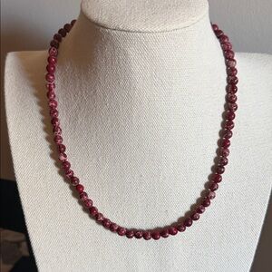 Native Red NATURAL Stone Necklace
